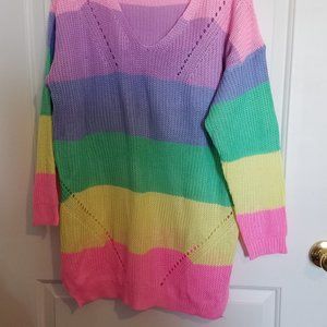 Multicolored like a rainbow: sweater. NWOT.